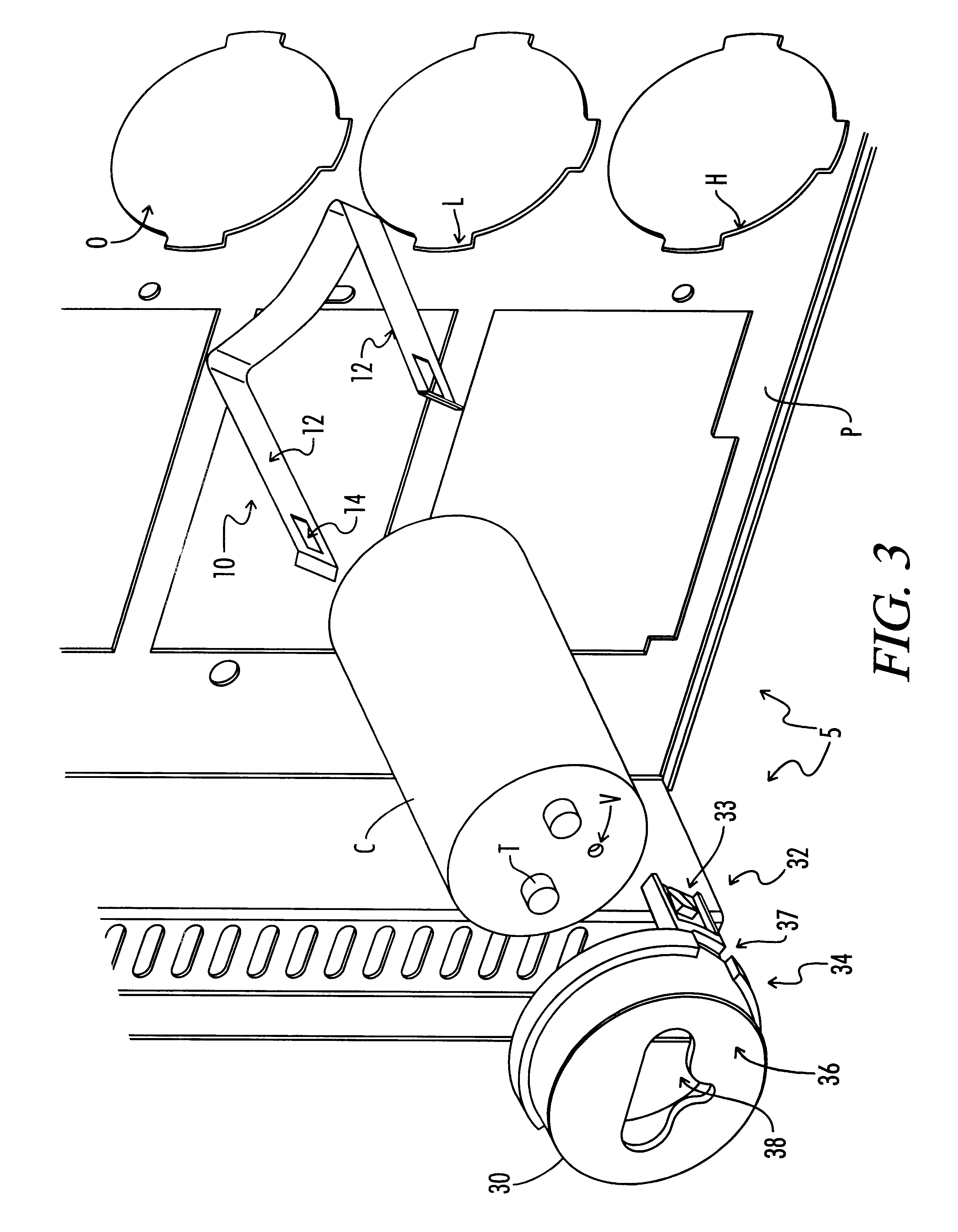 Method and apparatus for holding a capacitor without separable fasteners