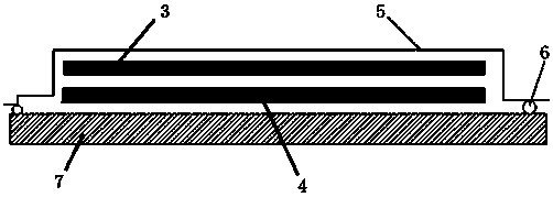 Simple flexible pressure equalizing pad for hot press molding of composite material and application thereof