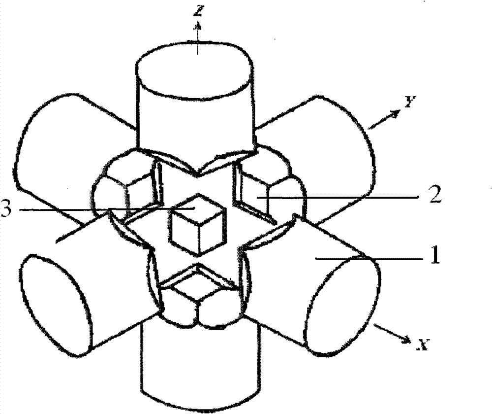 Device for generating large-cavity ultrahigh hydrostatic pressure