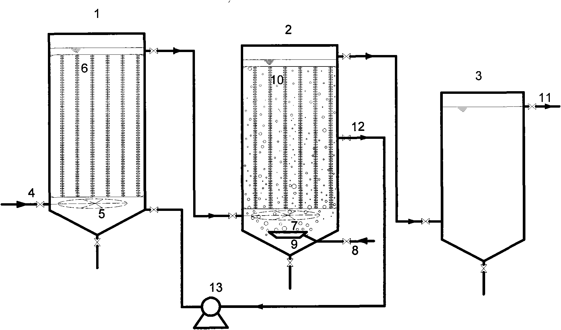 Biomembrane treatment method of two-step wet-spun acrylic fiber wastewater