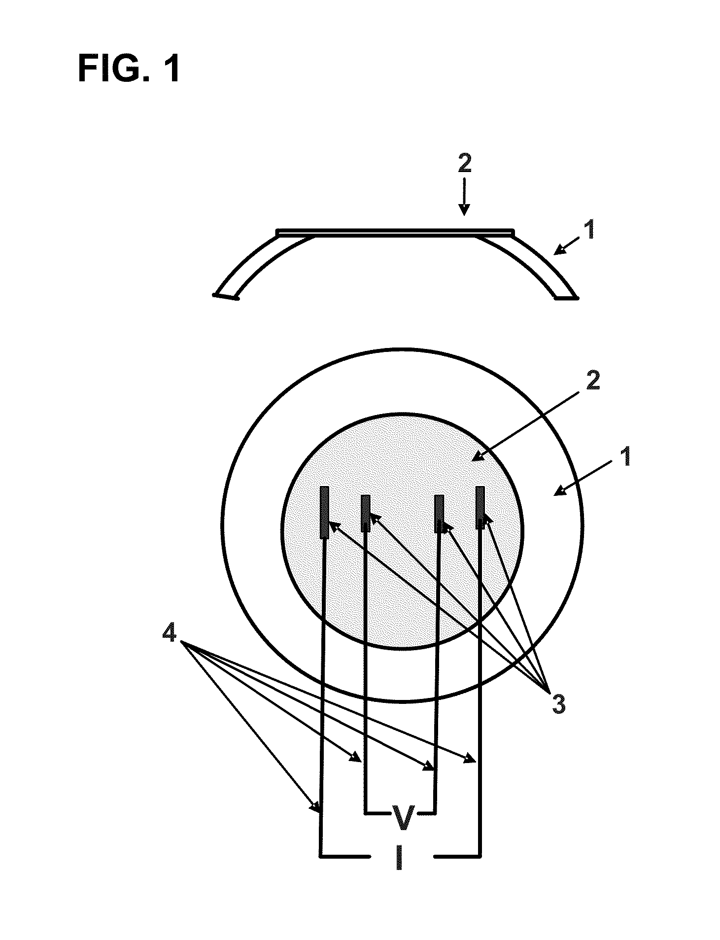 Sensor contact lens, system for the non-invasive monitoring of intraocular pressure and method for measuring same