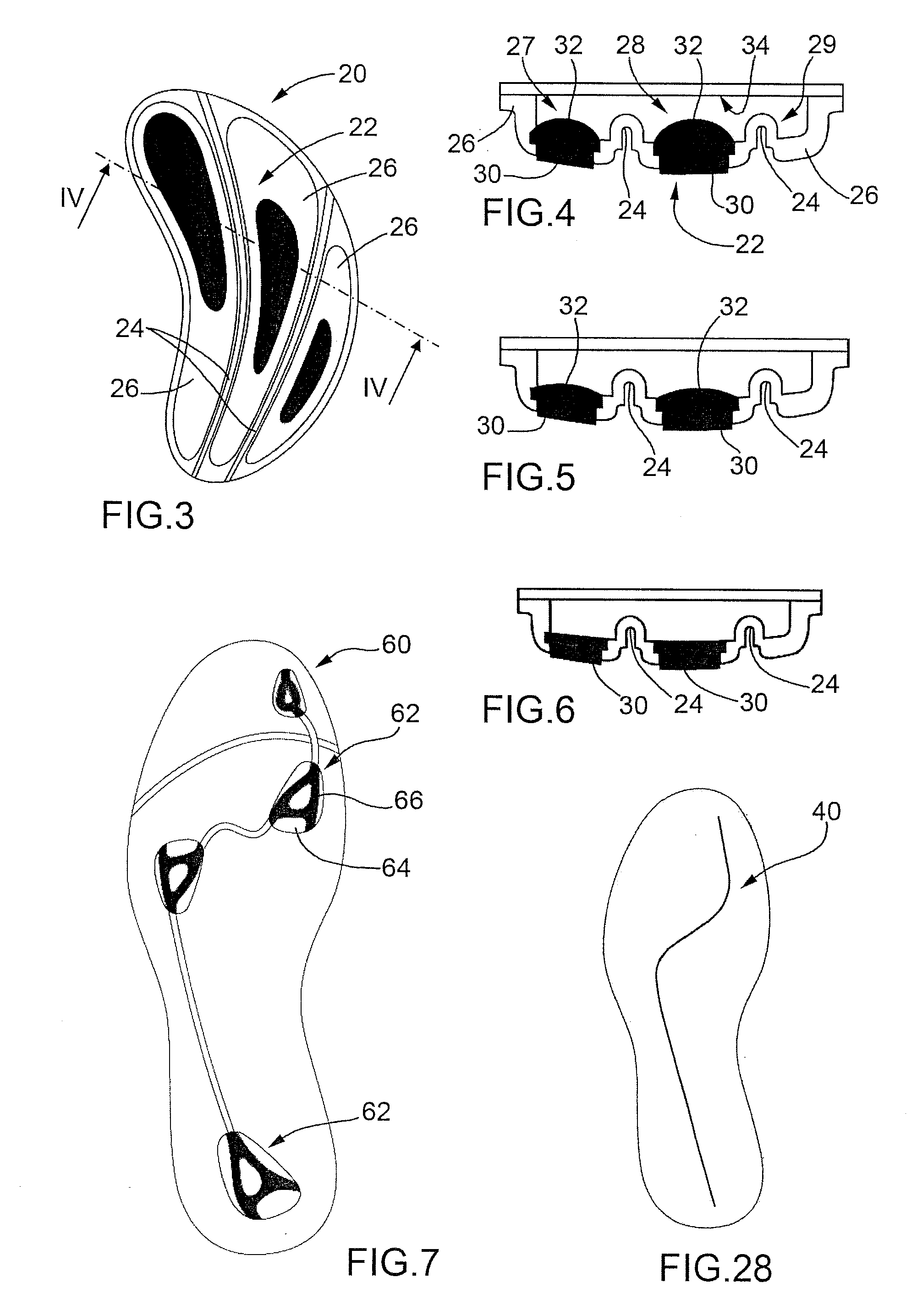 Footware with shock absorbing sole