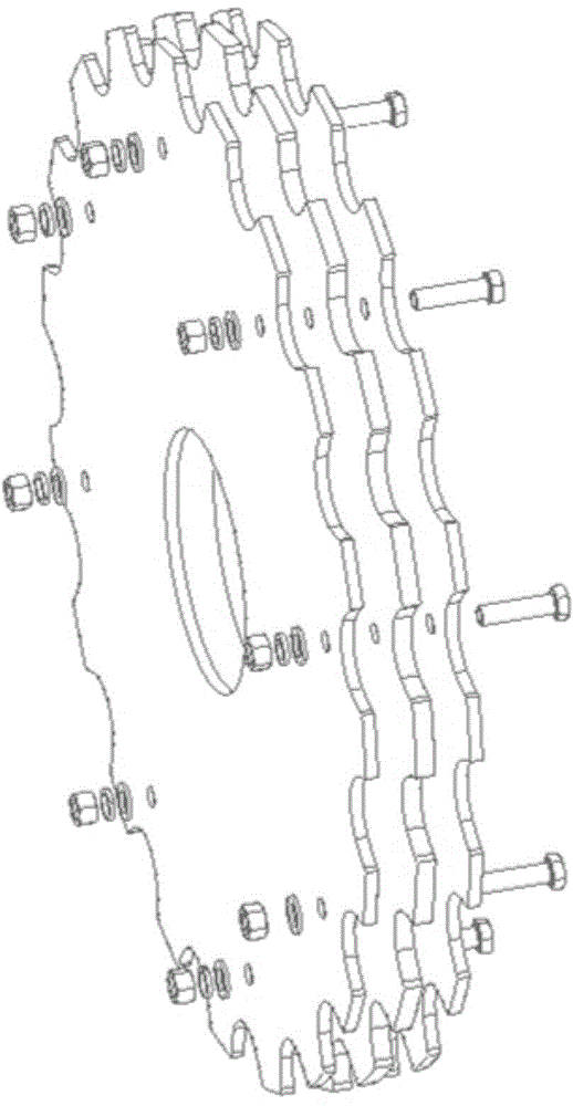 Driving chain wheel for passenger transportation device