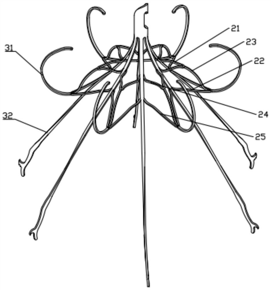 Vena cava filter with anti-tilt supporting arm and processing method thereof