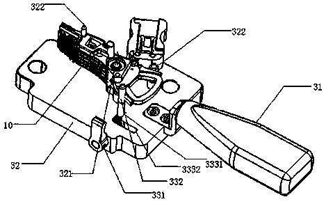 Dispensing device for magnetic head bearing cap and dispensing technology