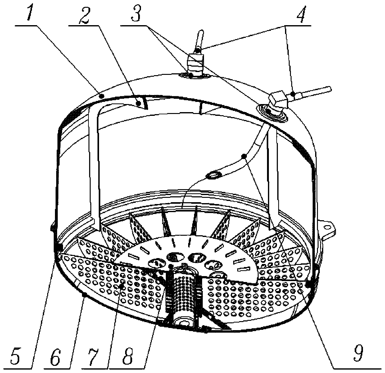 Plate-type surface tension storage tank