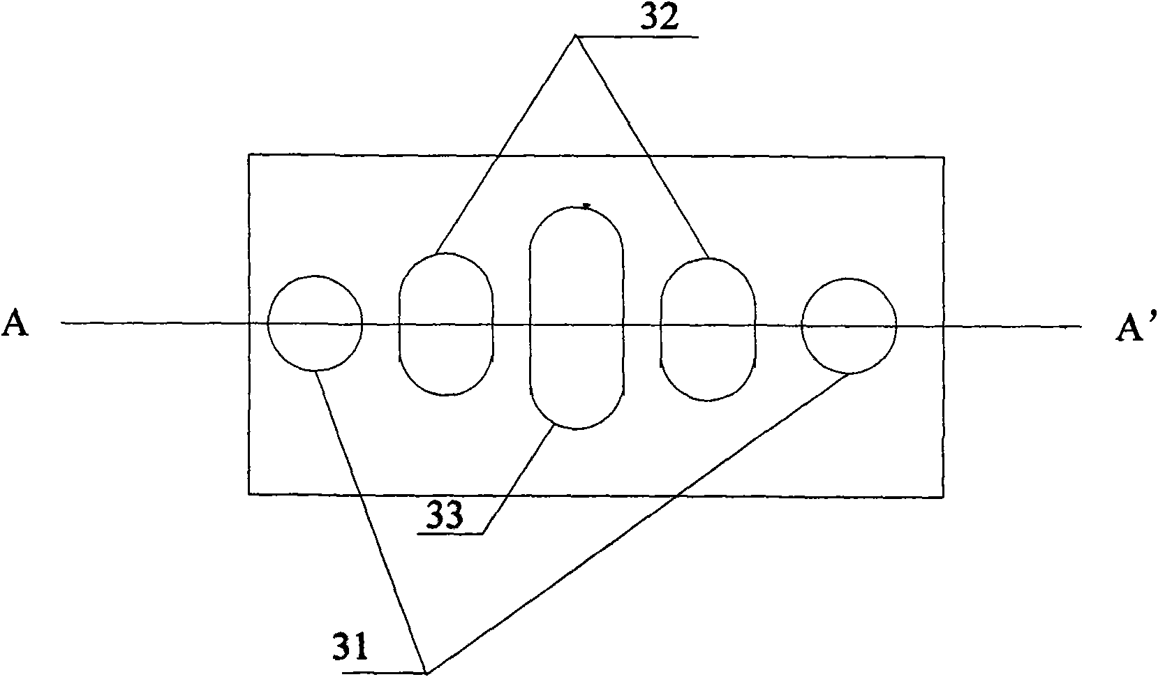 Connection hole test structure and method for preparing transmission electron microscopy