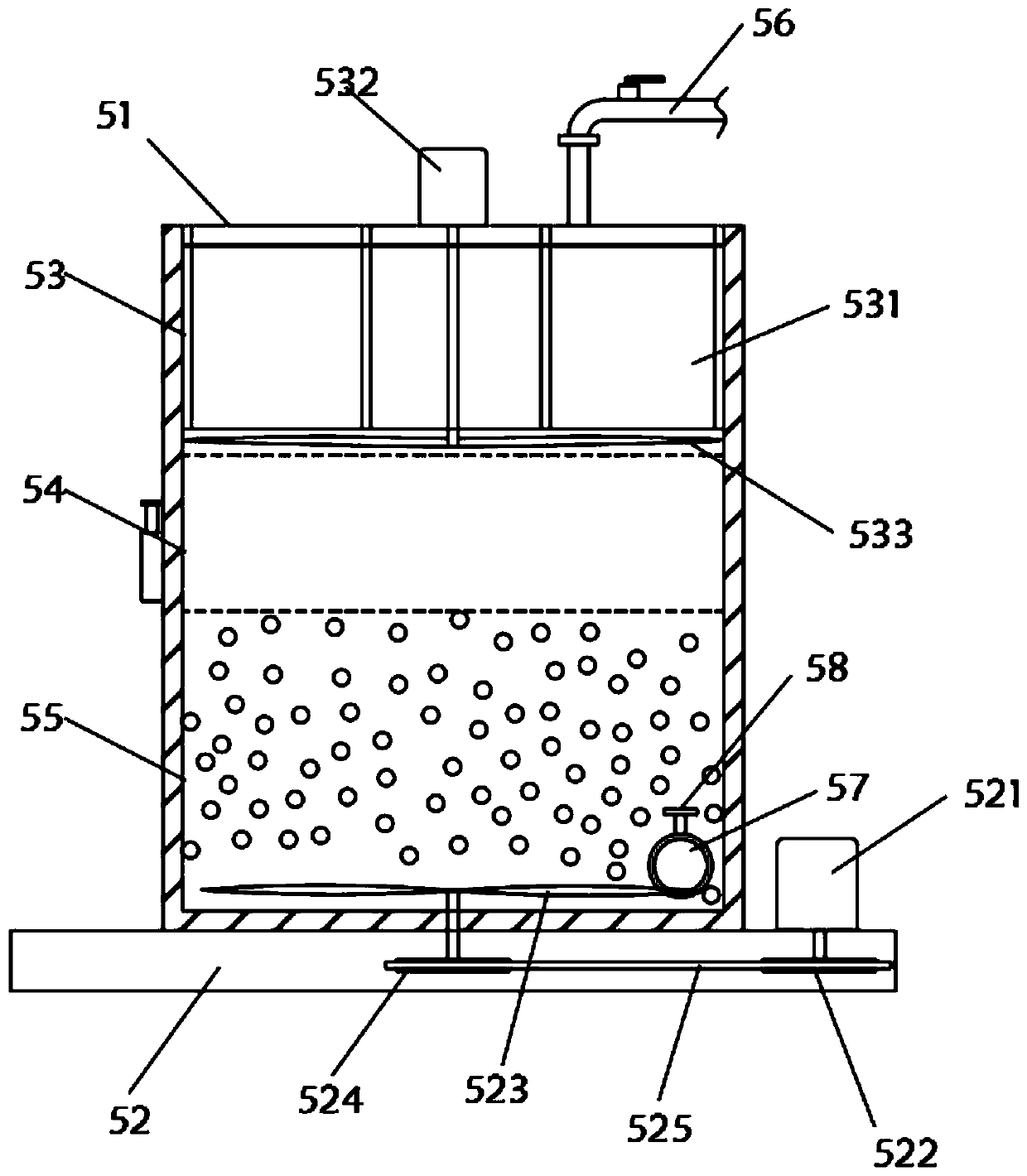 Three-stage water purification system for aquaculture