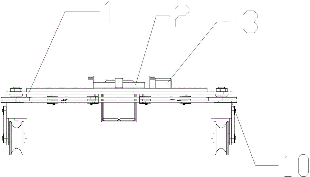 Automatic rail changing walking chassis of facility leaf vegetable harvesting robot and rail changing method