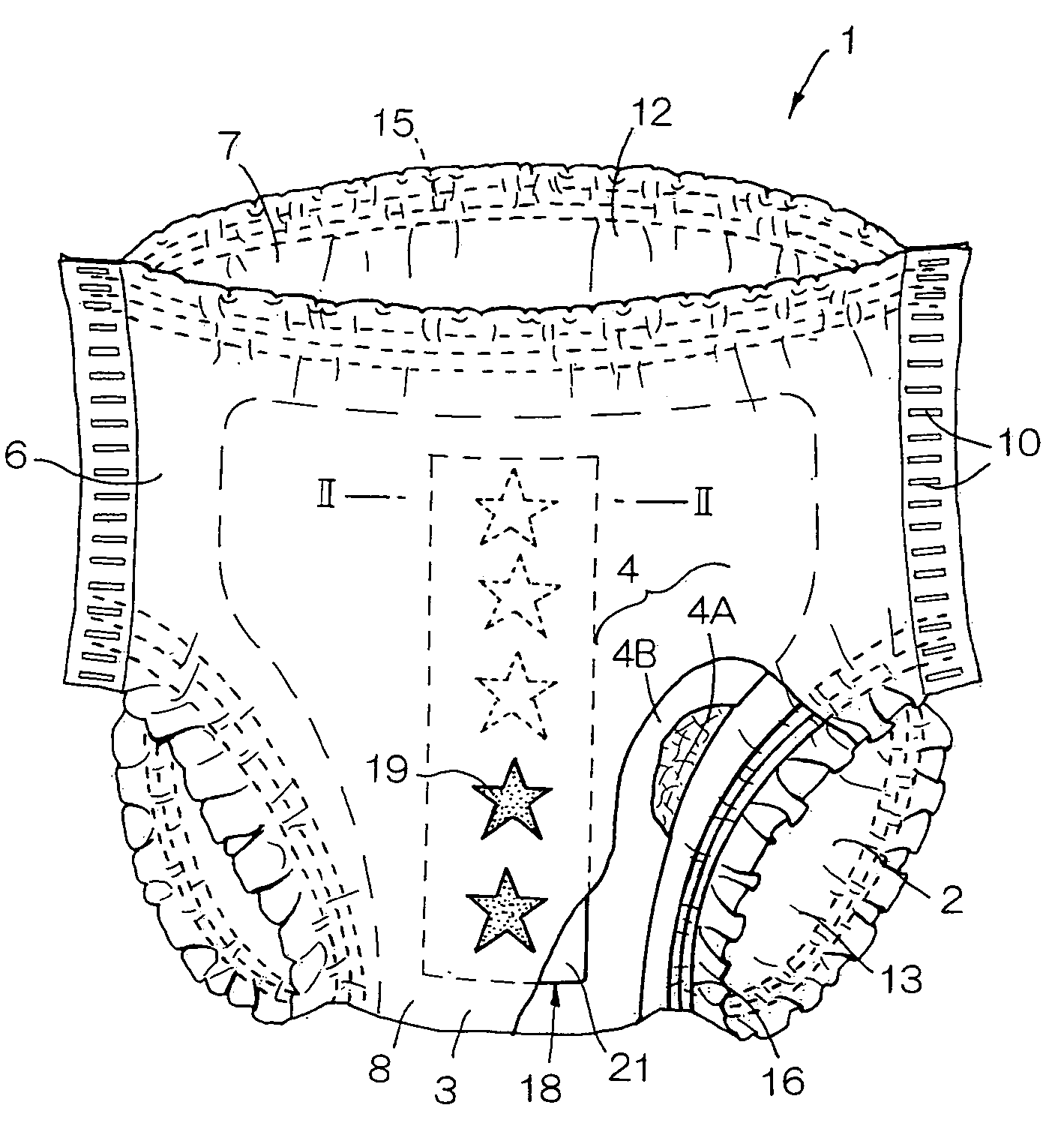 Indicator on body fluid absorbent article