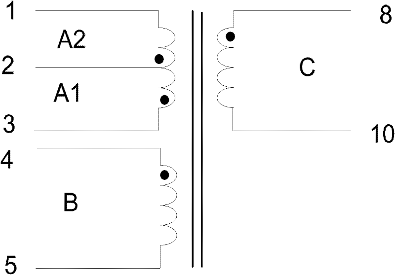 Method and transformer for reducing common-mode interference in sandwich winding transformer