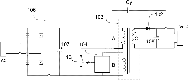 Method and transformer for reducing common-mode interference in sandwich winding transformer