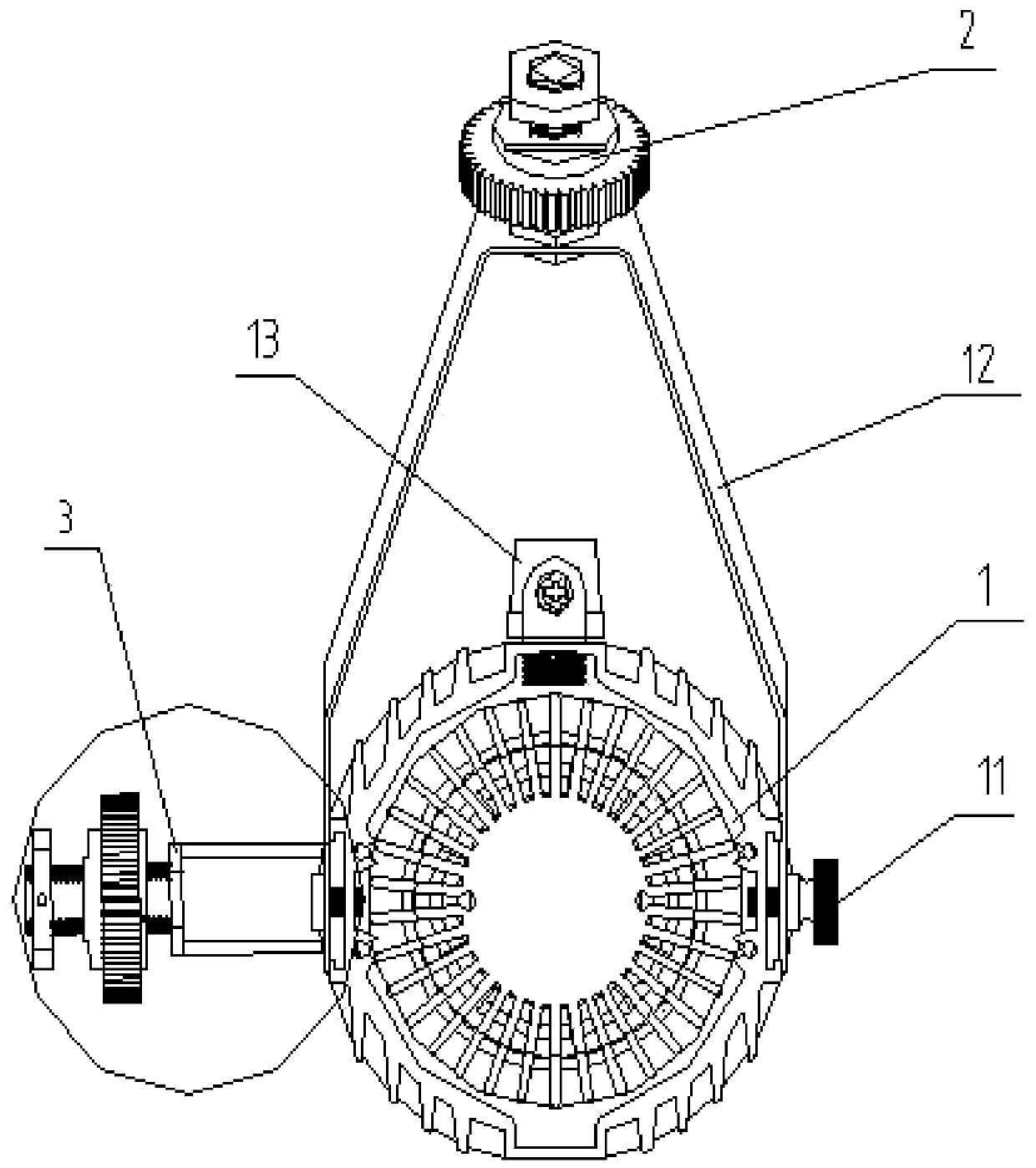 LED lamp capable of being regulated in multiple angles and used for stage illumination