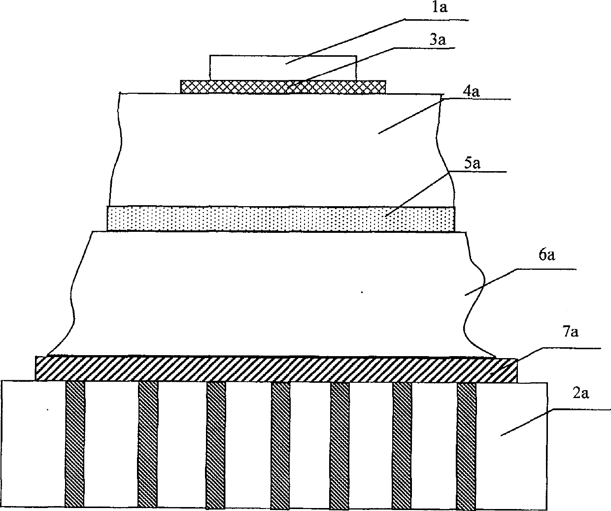 LED chip and thermal sediment direct encapsulated heat radiation component and its making device and method