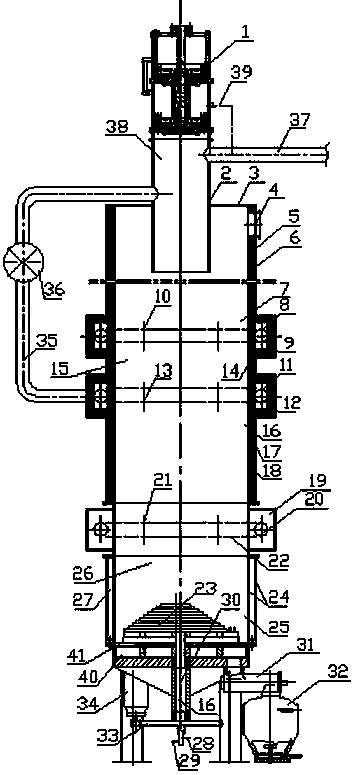 Nitrogen-free hot gas dry distillation method for preparing particles from crushed bituminous coal straw