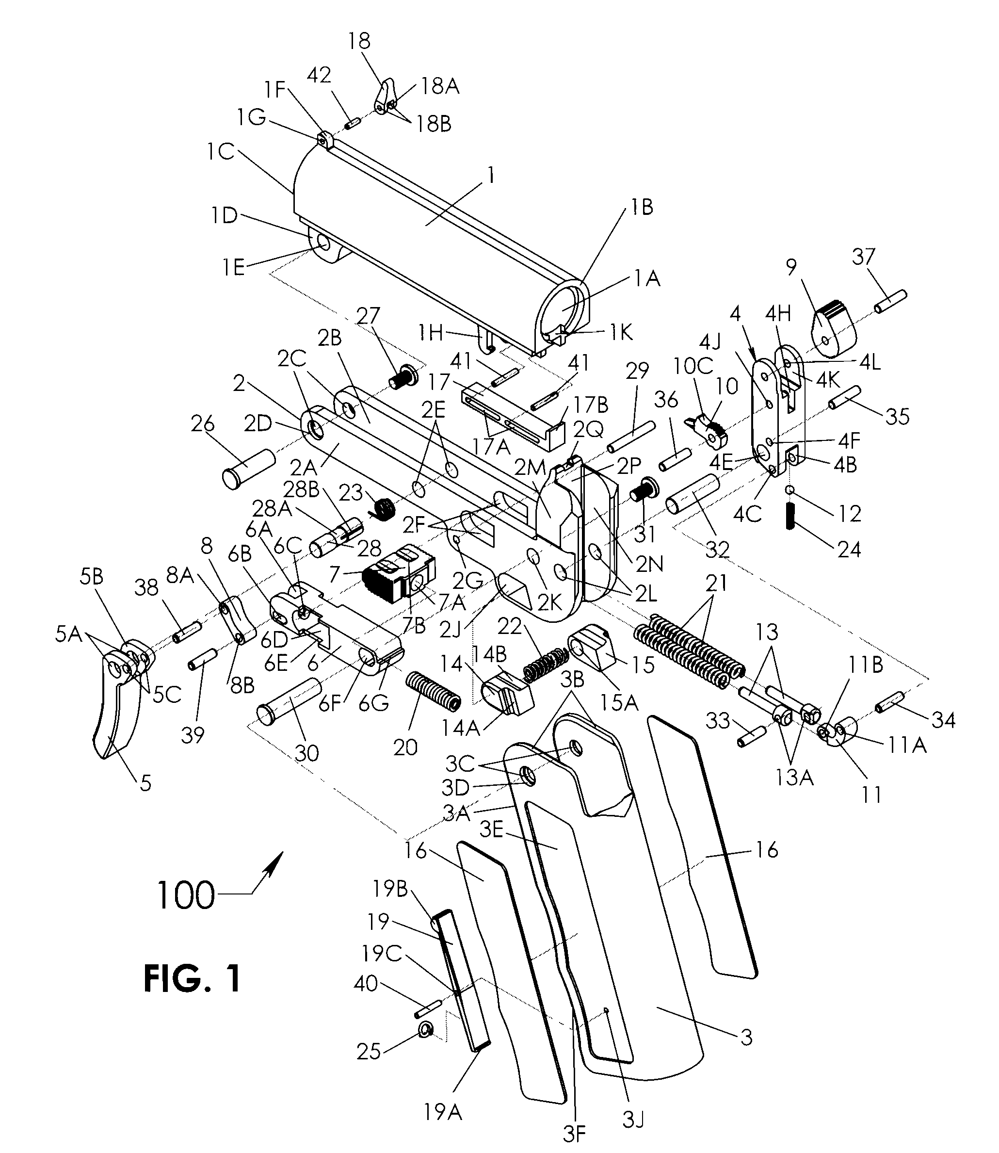 Folding pistol