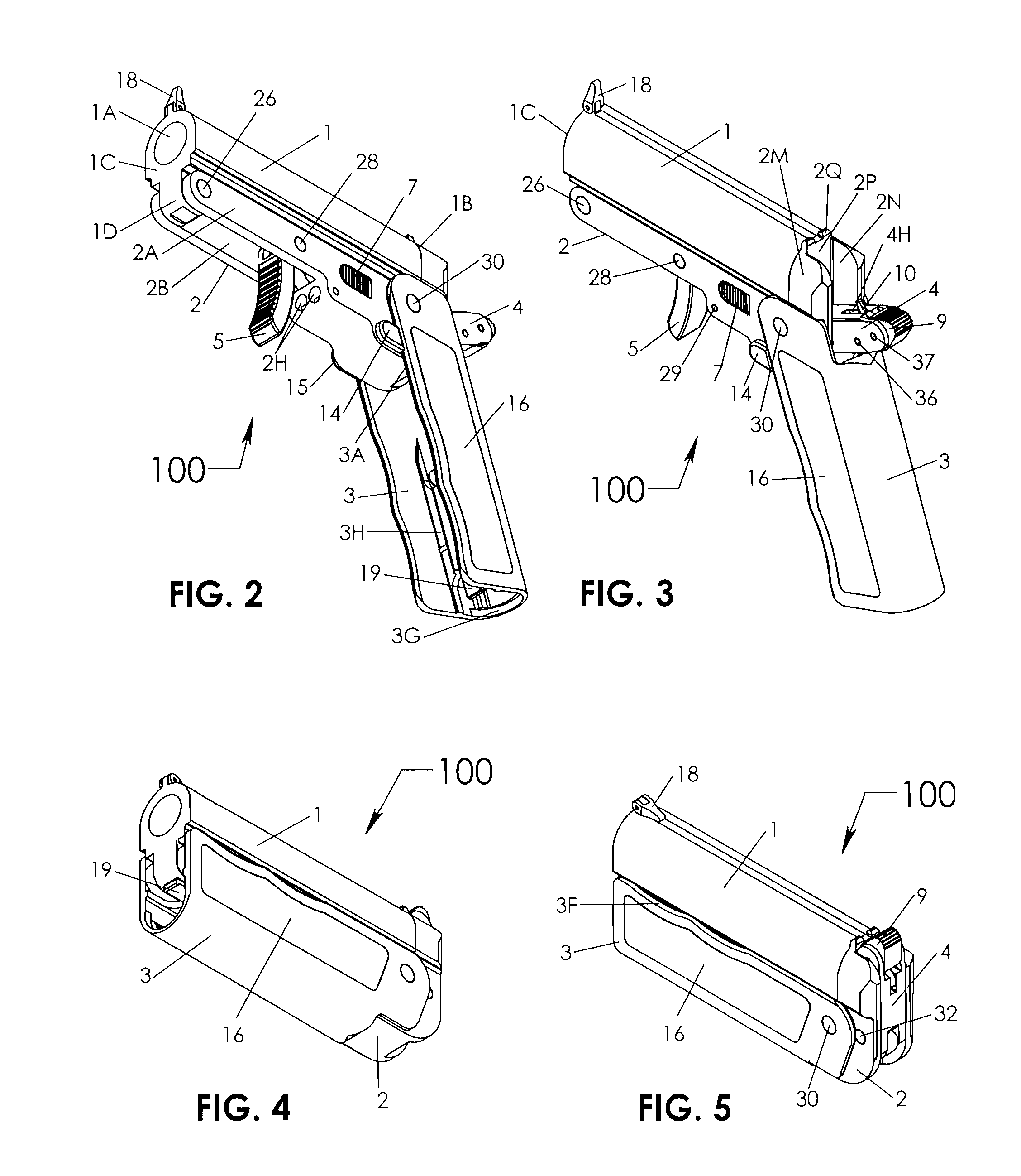 Folding pistol