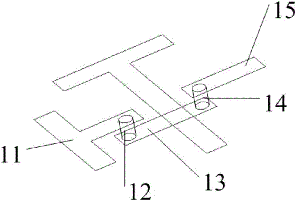 Broadband dual-polarized mobile base station antenna unit equipped with metallic pillars