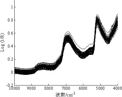 Method for screening characteristic wavelength of near infrared spectrum features based on heredity kernel partial least square method