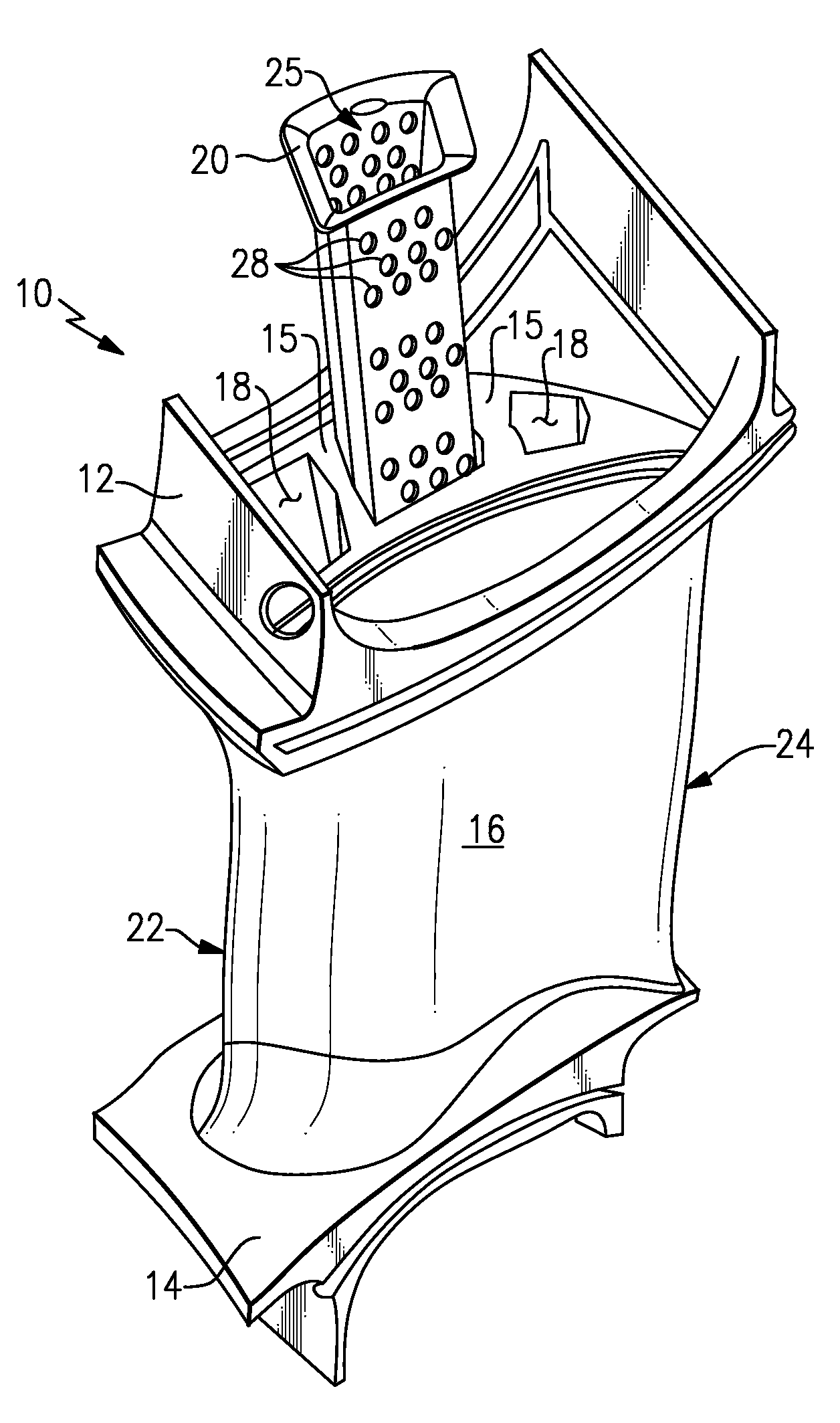 Chambered airfoil cooling