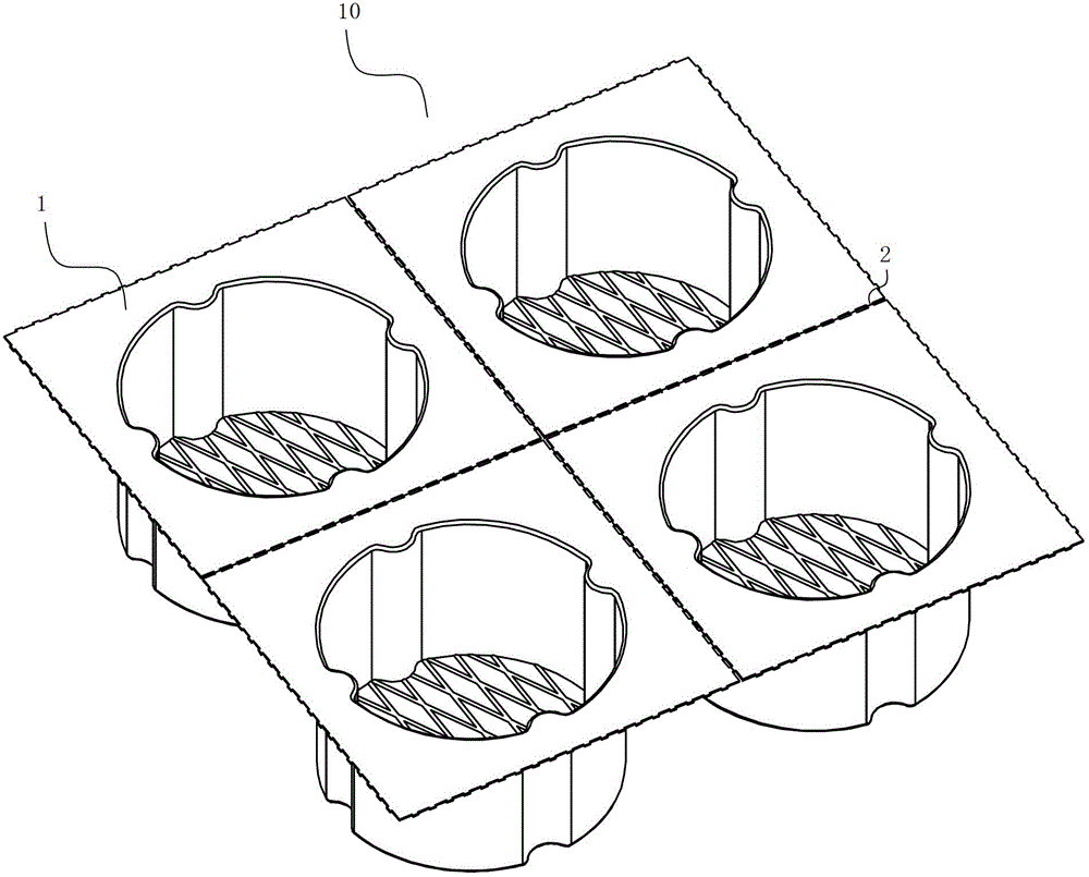 Food bearing seat of wraped type cake