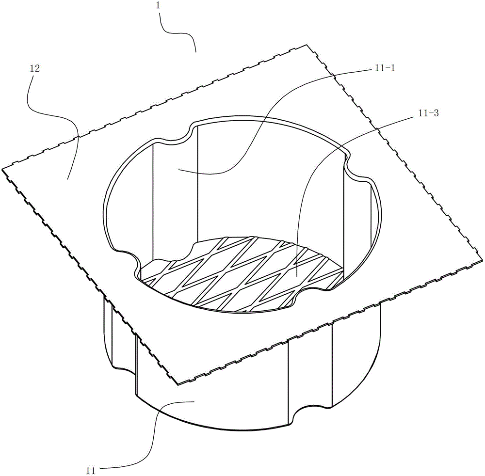 Food bearing seat of wraped type cake