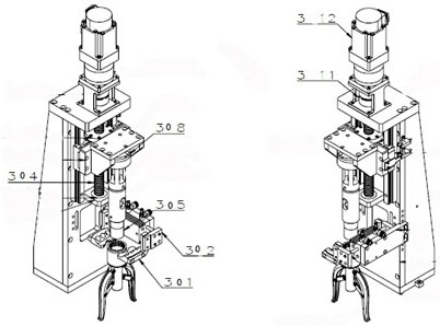 Rubber pillar welding device and use method