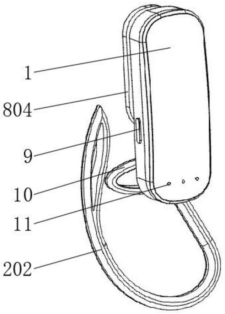 Ear hanging type vital sign detection device