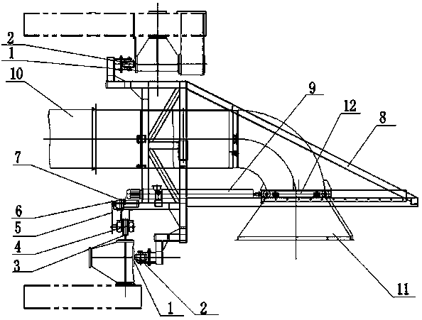 Intermediate frequency furnace dust collection device