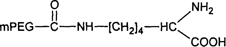 Amino acid communicating with polyglycol as well as manufacturing method and usage thereof