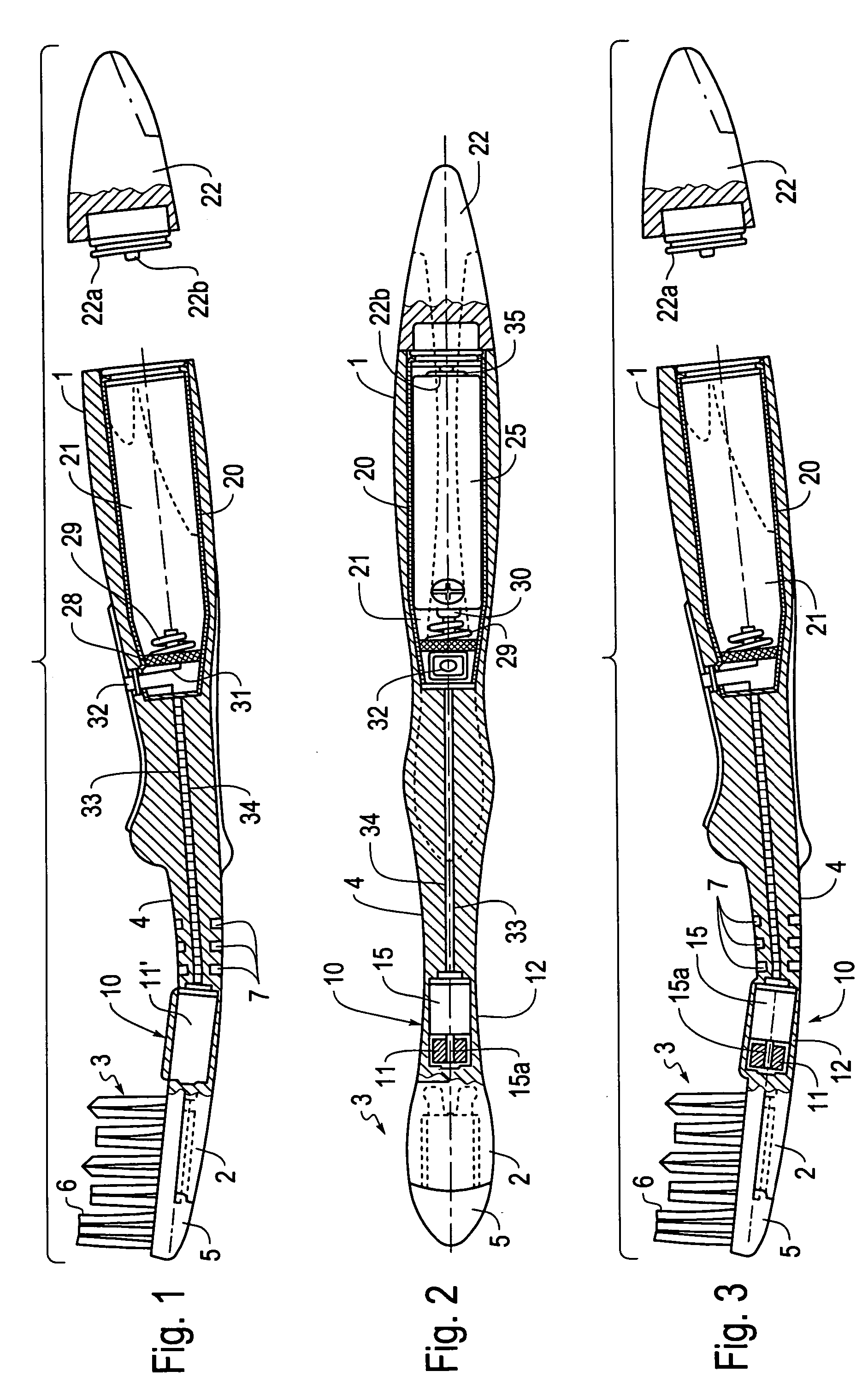 Personal hygiene article with vibrating part and method