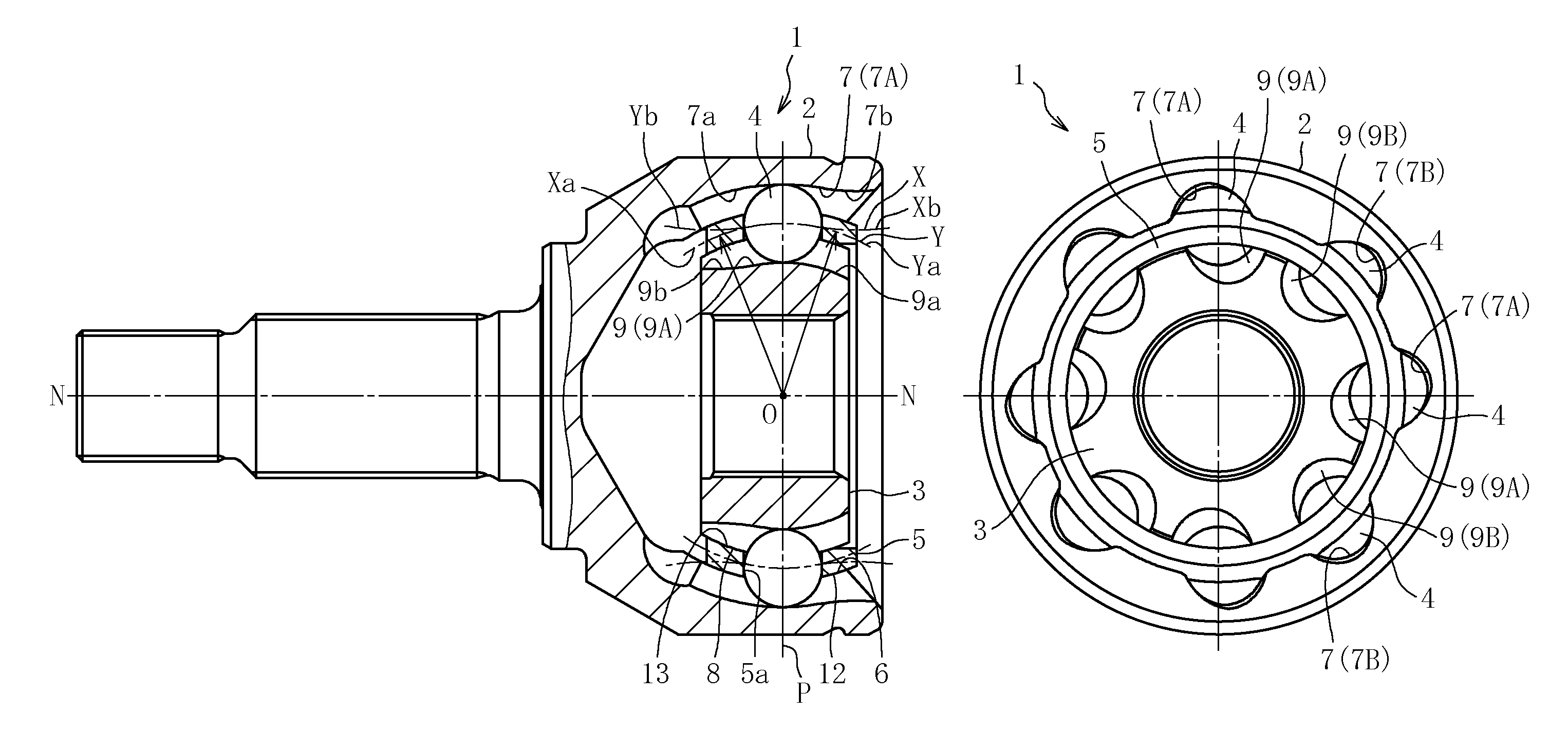 Fixed constant velocity universal joint