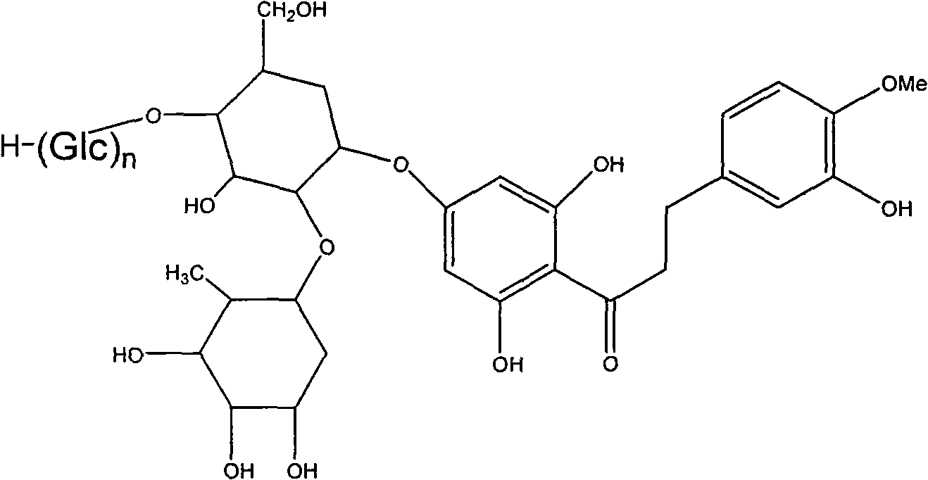 Alpha-glucose-based new hesperidin dihydrochalcone as well as preparation method and application thereof