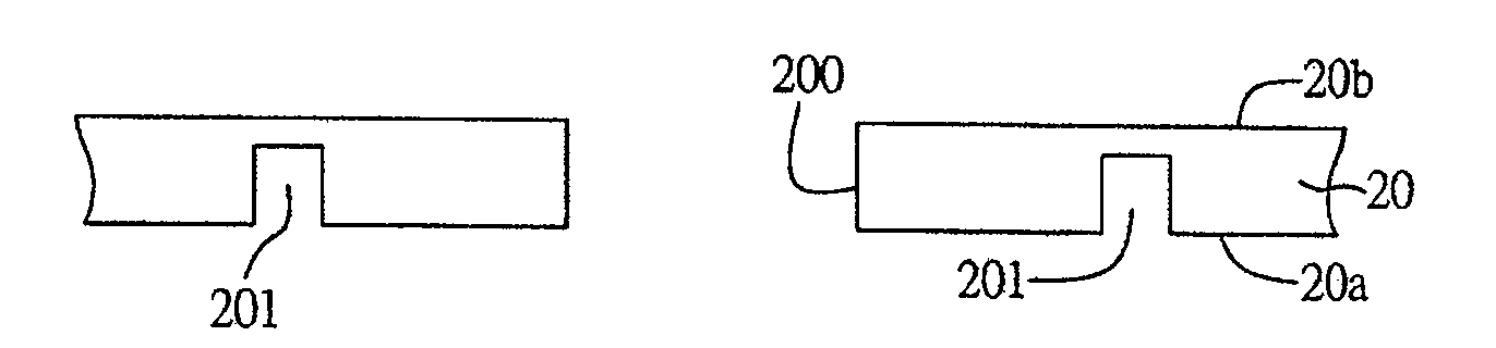 Structure embedded with semiconductor chip and its manufacturing method