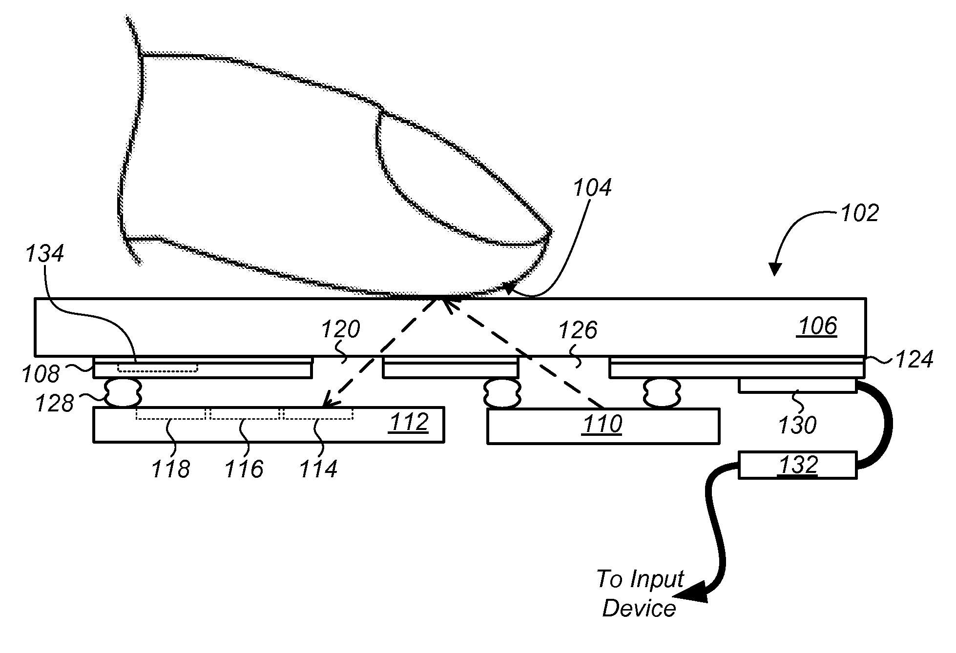 Optical navigation module with capacitive sensor