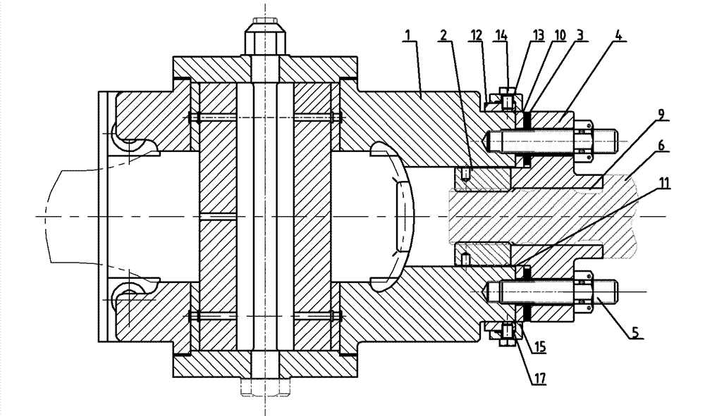 Piston rod and crosshead body connection adjusting structure