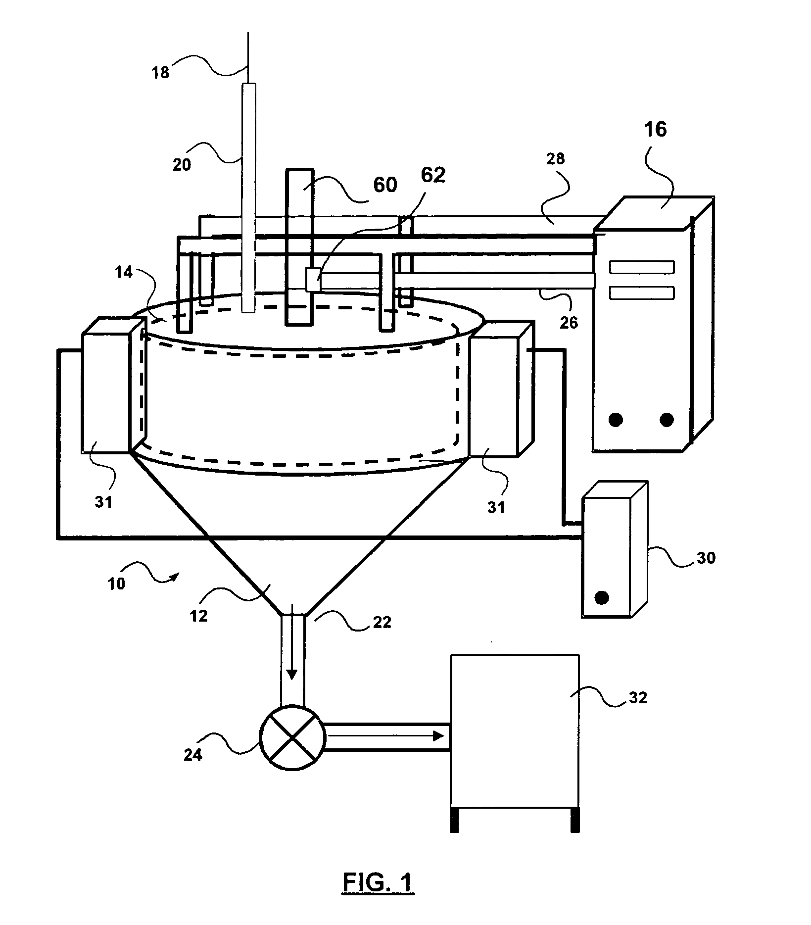 Electrolytic cell for removal of material from a solution