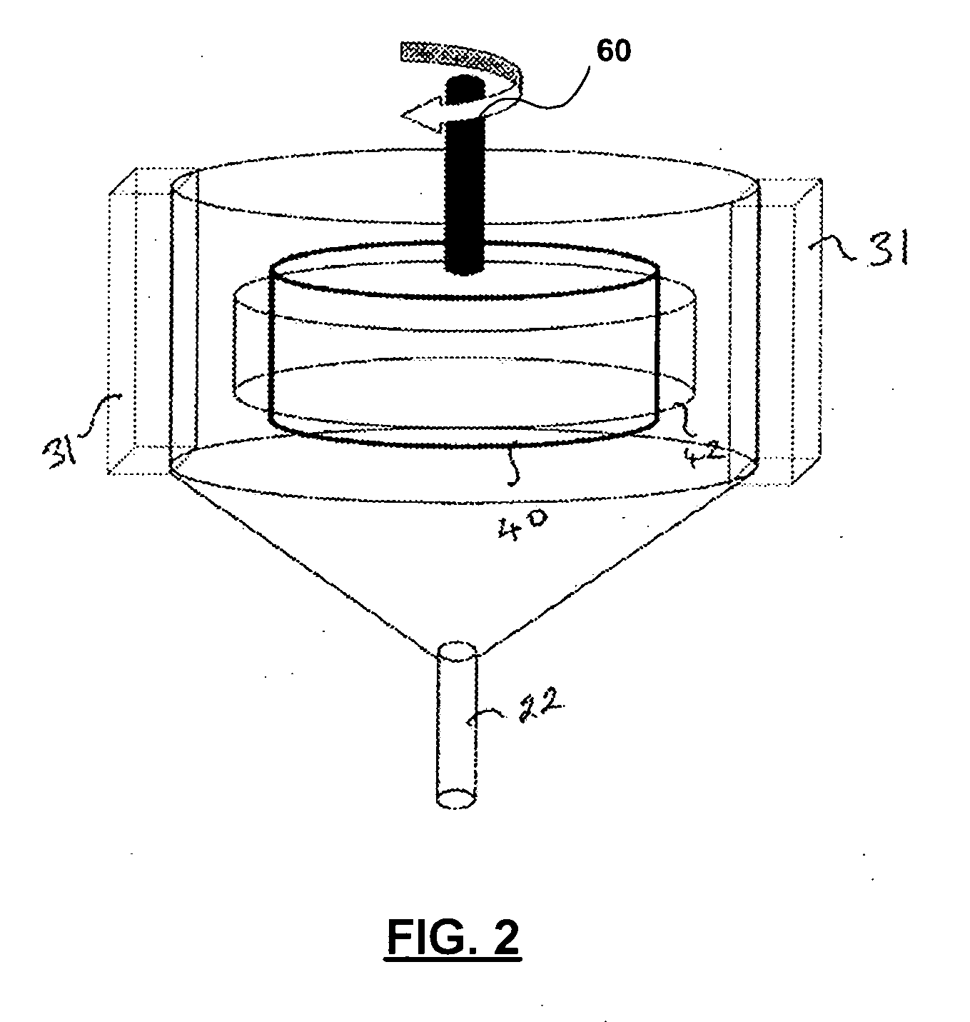 Electrolytic cell for removal of material from a solution