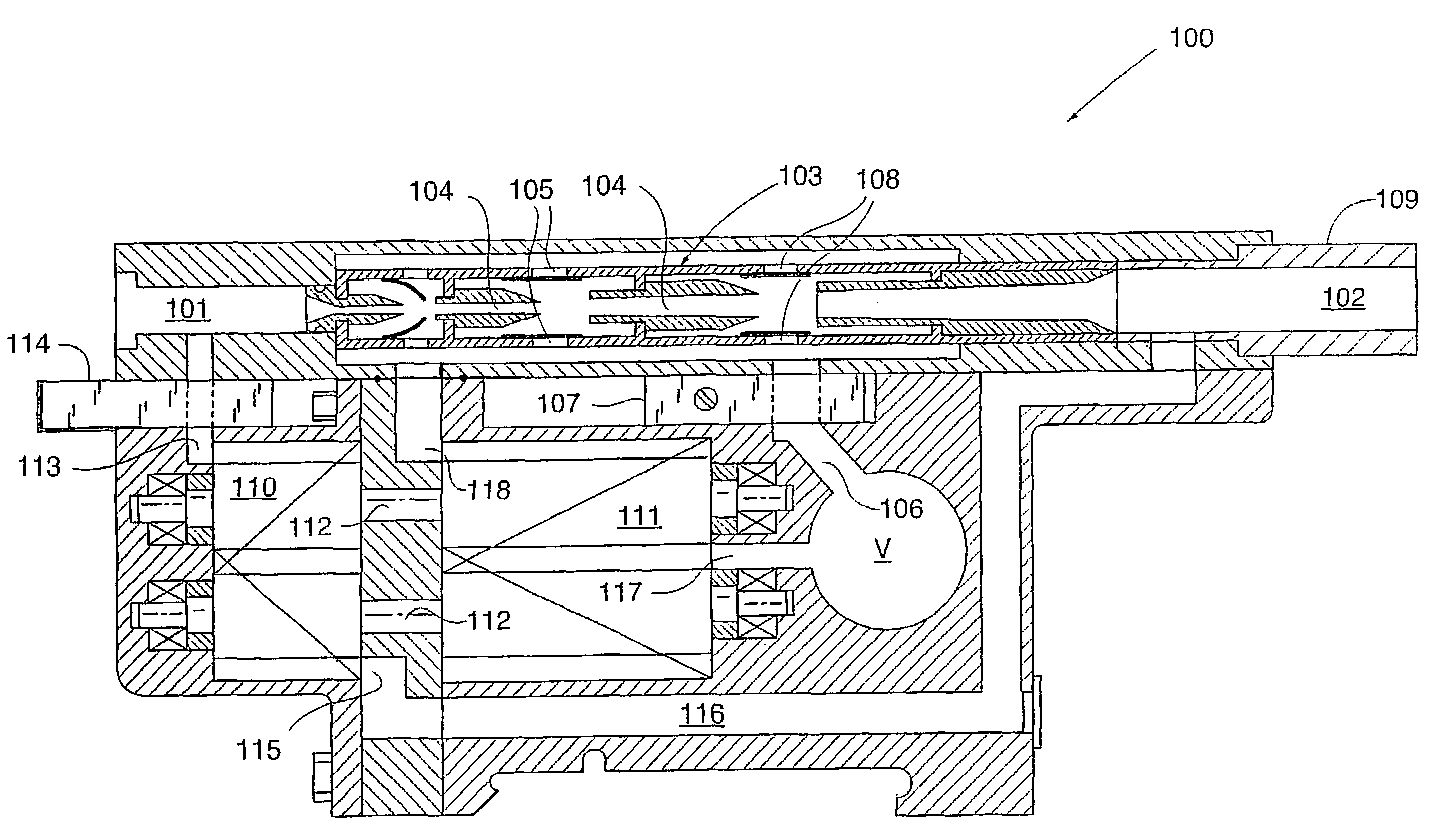 Vacuum pump and method for generating sub-pressure