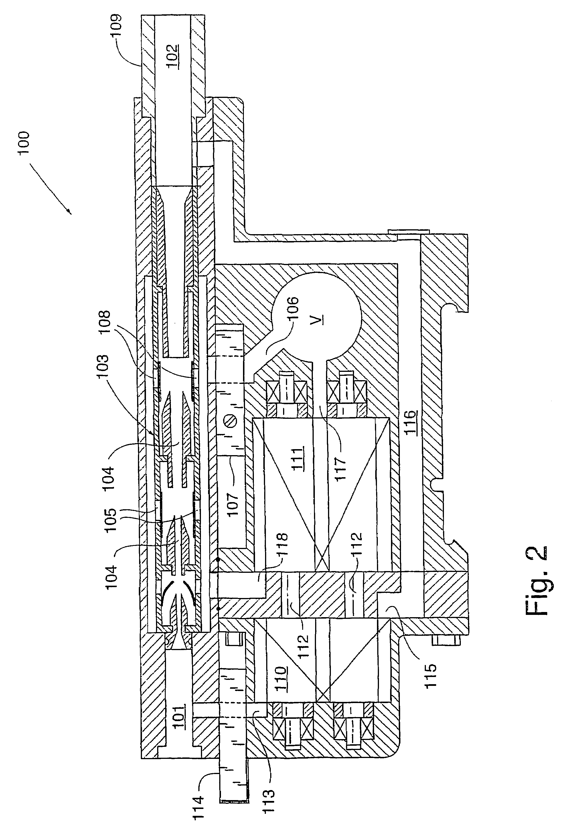 Vacuum pump and method for generating sub-pressure