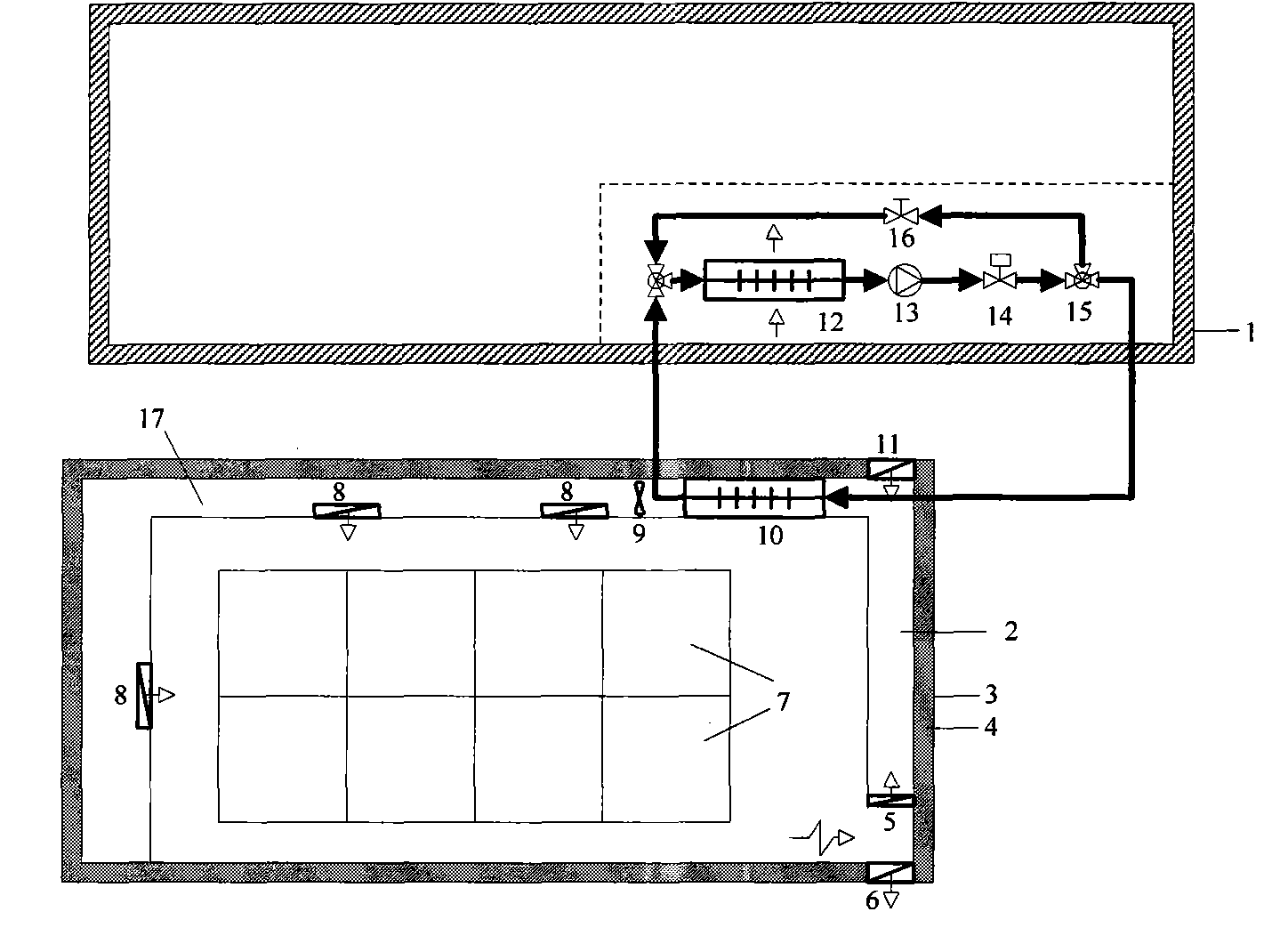 Method and device for cooling and heating power cell of electric automobile