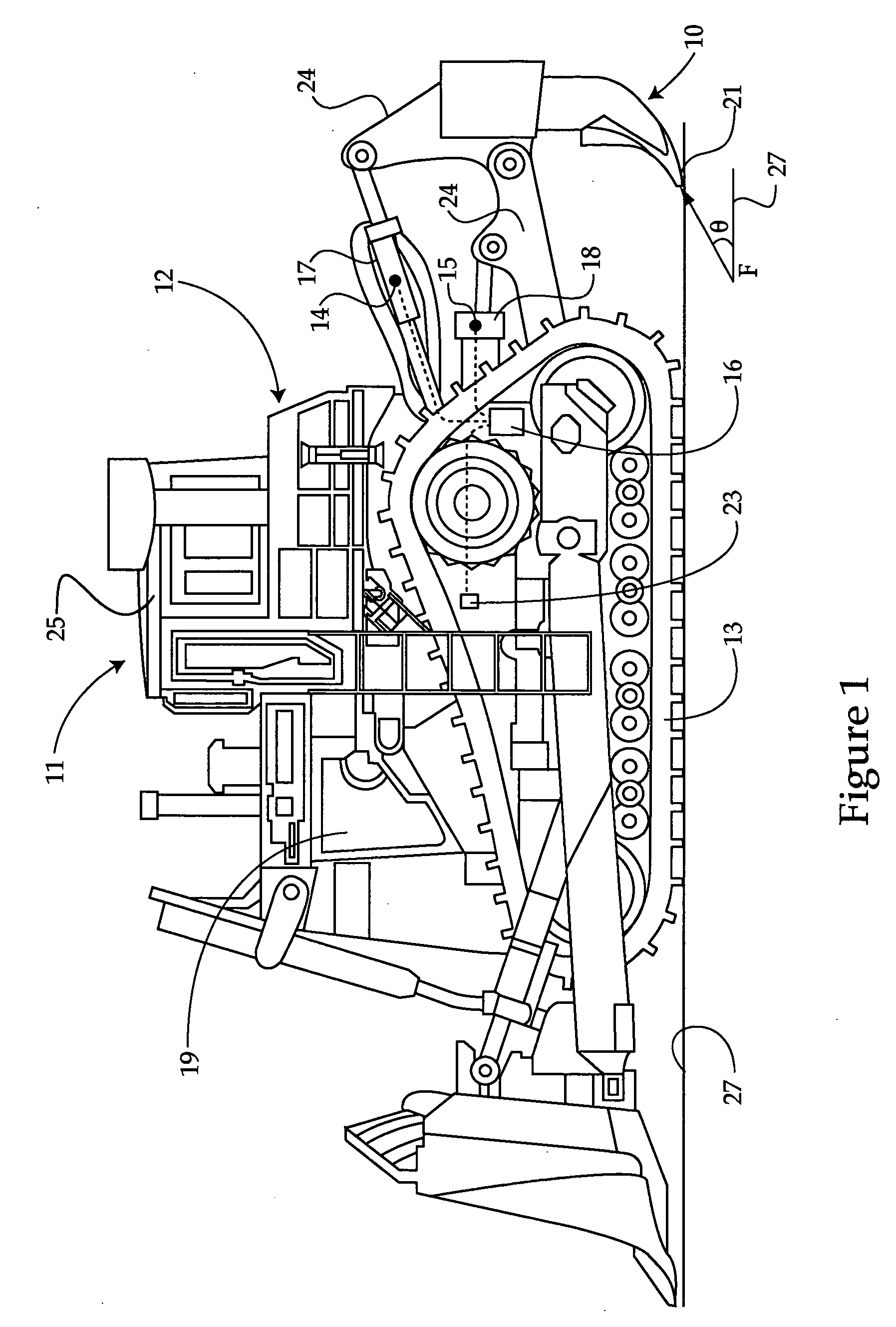 Ripper operation using force vector and track type tractor using same