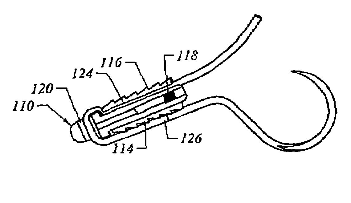 Method and apparatus for attaching connective tissues to bone using a knotless suture anchoring device