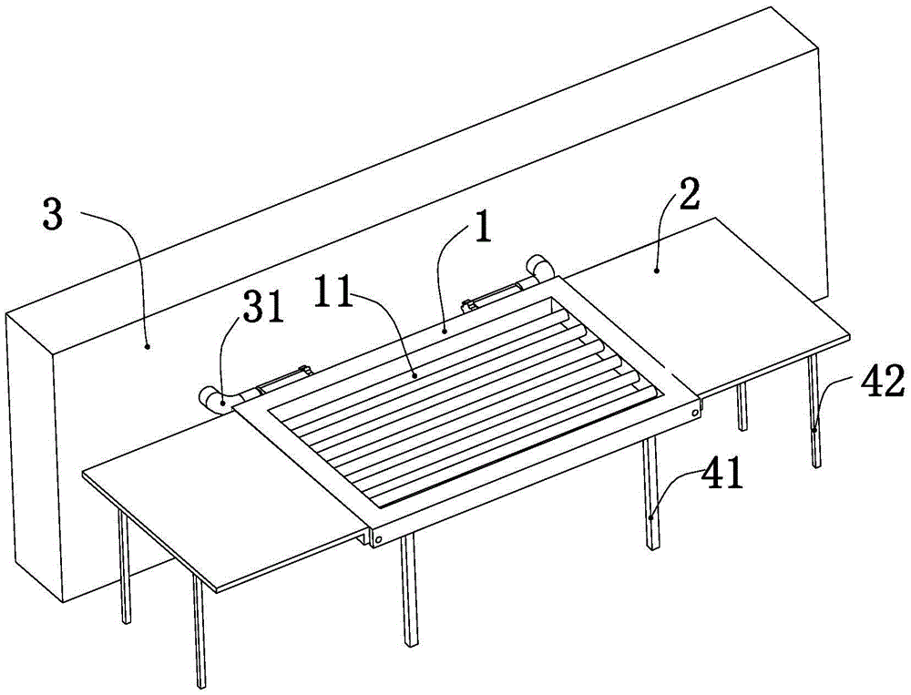 A wall-mounted folding bed