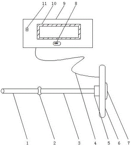 Automobile steering wheel with fatigue monitoring device