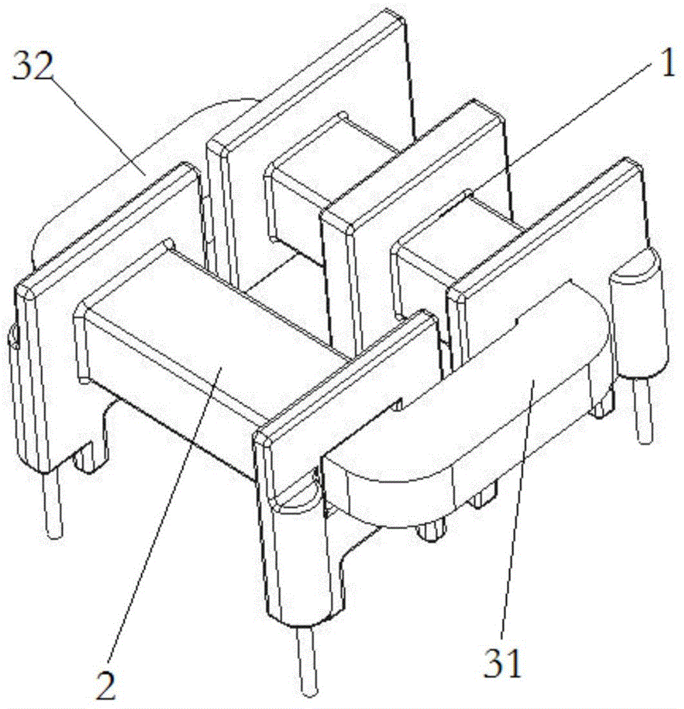 Current sensor framework applicable to square face-to-face plugging magnetic cores