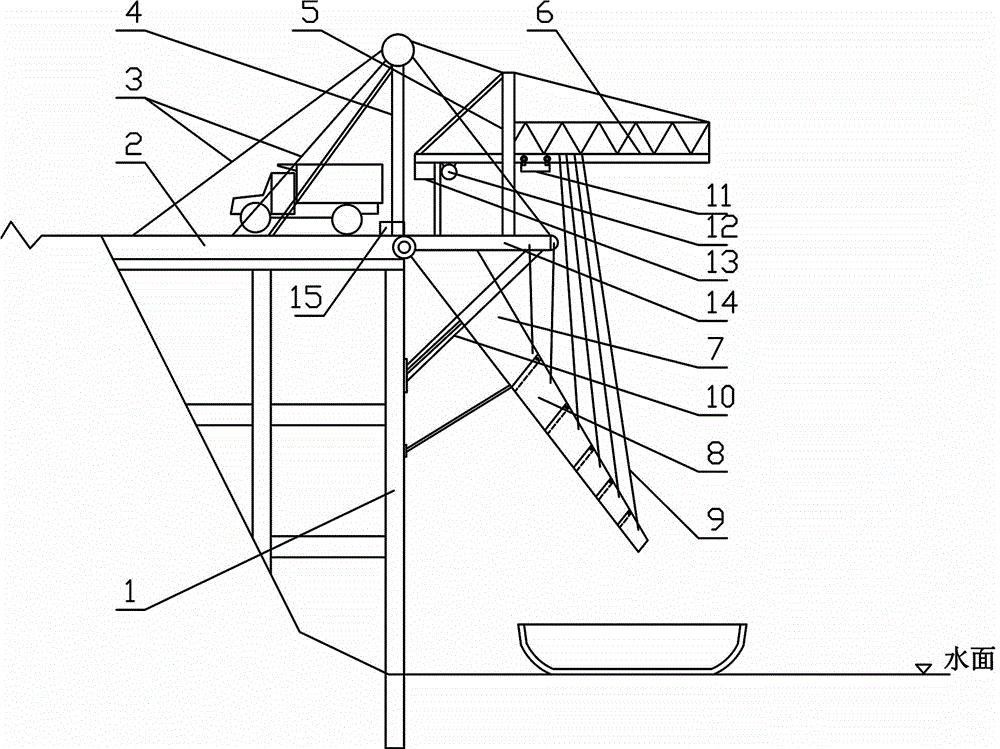 Quick loading and unloading device for port in mountain area