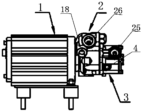 Electric double oil pump system for steering and braking of sanitation vehicle