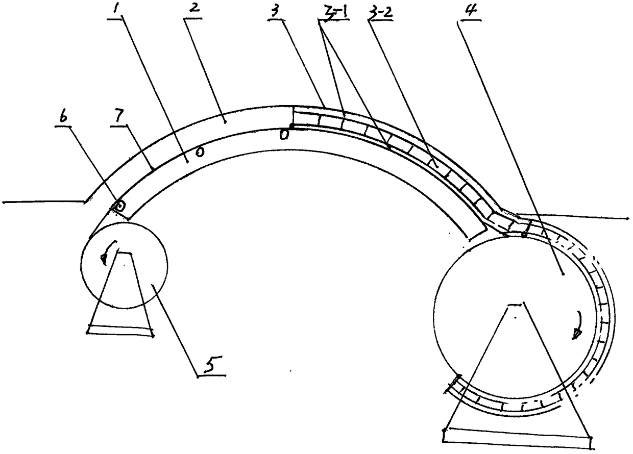 Winding drum type movable small bridge