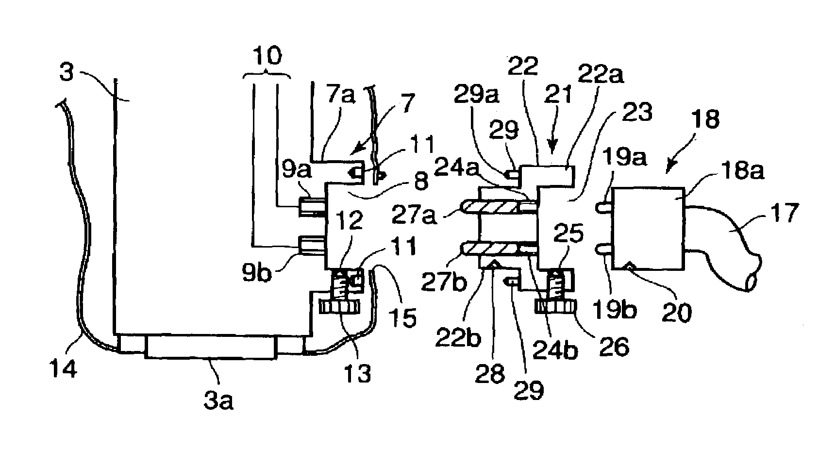 Operation system and mounting device for external device for use in the operation system